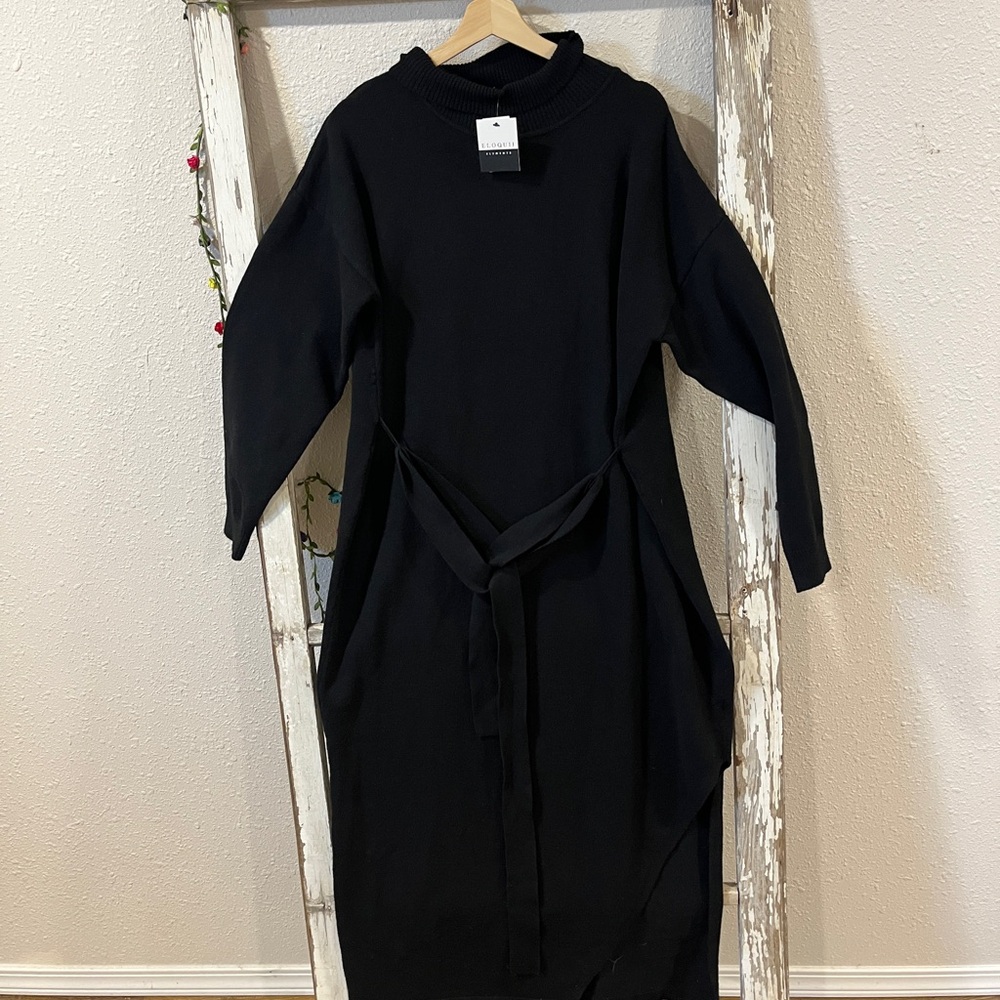 Eloquii Elegant Black Long Sleeve Dress